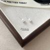 Pendientes de perlas simples y elegantes de estilo coreano con aguja 925 para mujer, aretes de perlas redondas de gran sentido que combinan con todo, al por mayor