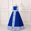Vestido de Princesa para Niña de Amazon Vestido de Fiesta Infantil de Manga Larga para Noche Vestido de Florista con Estampado Europeo y Americano