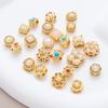Arena Antigua Color Oro Incrustado Ojo de Gato Turquesa Cuentas Pulsera Cuentas Pulsera Accesorios de Joyería