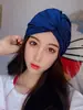 Gorro de baño de tela para cabello largo de mujer, talla grande, alta elasticidad, estilo INS, no elástico, protección para los oídos, piscina, aguas termales, venta al por mayor