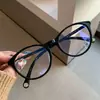 Óculos Lingguang Armações de Acetato Estilo Pequena Fragrância 3469 3413 3392 3438 Armação Preta Lisa Mesmo Estilo Óculos da Moda Sem Grau
