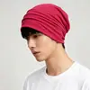 Bufanda de moda para celebridades de internet sombrero holgado estilo fino para otoño e invierno sombrero a prueba de viento posparto para mujer sombrero de punto holgado versátil para mujer