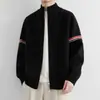 Cárdigan suéter de cuello medio con cremallera 2026, suéter de punto casual holgado de moda estilo americano para hombre, primavera/otoño/invierno