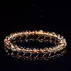 Pulsera de cristal para el cabello de piedra cruda sin color pulsera de anillo único de cristal grueso de Brasil pulsera de cristal para mujer joyería regalo