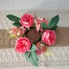 Flor de Rosa Artificial Transfronteriza Candelabro de Estilo Europeo Corona Decoración Fiesta de Primavera Mesa Arreglo de Boda Flores Falsas