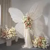 Decoración de ventana de exhibición de flores artificiales de mariposa gigante, soporte de mariposa floral, flor decorativa para accesorios de fotos y exhibición