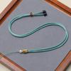 Nuevo collar de estilo retro tejido a mano, suave y combinable, con colgante de jade y oro para hombres y mujeres, con tarjeta de Buda ajustable.