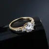 AliExpress wish anillo de diamantes de simulación explosiones transfronterizas chapado en oro real anillo de diamantes de propuesta pulsera
