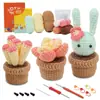 Paquete de Materiales para Crochet de Lana Set Muñeca de Peluche de Tejido Muñeca Tejida Muñeca de Ganchillo Tejido DIY