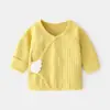 Ropa interior para bebé recién nacido sin costuras de algodón puro para primavera y otoño, con alas de media espalda, traje de luna llena tipo monje, top para bebé