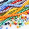 Contas de Vidro Brilhantes Jade Porcelana Coloridas Contas de Balde 6*8mm Miçangas DIY Acessórios de Joalheria Pulseira Materiais de Acessórios Feitos à Mão