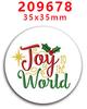 2023 novo remendo de resina acrílica arco de Natal decoração fofa adesivos de geladeira PR209671