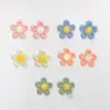 Dulces Coloridos Bordados de Encaje Flor de Cinco Pétalos Accesorios para Coleta de Bebé Estilo Mismo de TikTok Accesorios de Diadema Elástica