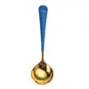 Cuchara Popular Cuchara Redonda Se Puede Añadir con logo Acero Inoxidable 304 Cuchara de Postre Doméstica Espesada Cuchara de Sopa Cuchara de Arroz Helado Regalo