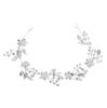 Faixa de Cabelo Corrente Macia para Casamento Noiva Headwear Folhas de Árvore Prata Flor de Strass Diamante Acessórios de Cabelo em estoque Atacado