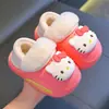 Pantuflas de Algodón para Niños Kuromi Niñas Invierno Nuevas para Interior Hogar Familia Lindas Sanrio Impermeables Zapatos de Algodón