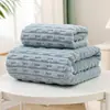 Envio Transfronteiriço de Toalhas de Banho de Veludo de Bambu e Veludo Coral, Toalhas de Rosto Macias Absorventes Domésticas, Conjunto Multicor de Toalhas de Banho