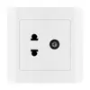 Panel de enchufe de pared con interruptor para el hogar tipo 86 panel oculto enchufe de pared de cinco orificios tipo británico panel de enchufe USB