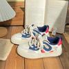 Baikuang Original Niche Design Sapatos Femininos 2023 Verão Estudante Esportes Sapatos de Couro Feminino Estilo Americano Retro Casual Tênis