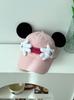 2025 Versión Coreana Gorra de Béisbol para Mujer con Palma de Mickey Hace que la Cara se Vea Más Pequeña Adecuada para Cara Cuadrada y Redonda Gorra con Orejas de Mickey de Dibujos Animados