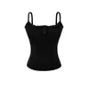 Camisole Acolchoada com Blocos de Cor Retro Americano e Alças Duplas para Mulheres, Novo Estilo Verão 2026, Top Outerwear Slim Fit