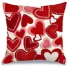 Funda de almohada para el Día de San Valentín transfronteriza, Funda de cojín para sofá de lino para el hogar con estampado, Funda de cojín colorida y apta para la piel para la oficina
