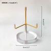 Bola de Cristal Creativa Piedra Bruta de Jade Base de Metal Soporte de Hierro Galvanizado Adornos Decorativos Soporte de Exhibición