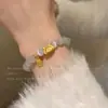 Pulsera de Piedra Ojo de Gato Dragón Hombre Gato con Cuentas para Mujer 2024 Nuevo Estilo Pulsera Lujo Ligero Nicho Gama Alta Exquisita Joyería de Mano