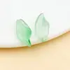 20 Tipos de Cuentas Colgantes de Hoja de Vidrio Verde con Agujeros para Accesorios de Decoración DIY Materiales al por Mayor