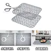 Novo grande protetor de pia de silicone com barra de isolamento térmico, tapete de pia de cozinha de silicone anticolisão e antiderrapante