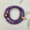 [Lo más vendido en Tik Tok] Pulsera de Rosario de Raíz de Bodhi Amarilla con Doble Círculo, Portátil para Hombres y Mujeres, Venta al por Mayor