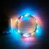 Cadena de luces de alambre de cobre LED luz parpadeante de botón ramo luz de color caja de regalo para hornear pastel de flores cadena de luces decorativa de Navidad