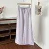 Pantalones deportivos casuales de pierna recta con estampado de letras estilo americano, nuevos pantalones para mujer con cordón, pantalones de pierna ancha, corte holgado, versátiles y que estilizan, pantalones largos