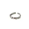 Anillo de Plata de Ley S925 Suchuang con Textura Asimétrica Martillada para Mujer, Diseño de Nicho, Anillo Coreano Simple de Alta Gama