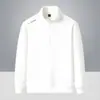 Sudadera Nueva 2025 Primavera y Otoño Cuello Alto para Hombre Media Cremallera Casual Holgada Deportiva Pesada Manga Larga