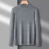 Suéter de Punto para Hombre Nuevo Transfronterizo Primavera y Otoño con Cuello Medio Alto, Cálido, Lavable a Máquina, Prendas de Punto para Hombre Capa Base