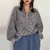 Nova Moda Casual Esportiva Solta Feminina Outono/Inverno 2026 com Estampa de Árvore e Gola Reversível