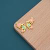 Colgante de aleación antigua, accesorios de joyería DIY, colgante de mariposa de loto de estilo nacional con aceite en forma de gota, materiales de joyería