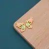 Colgante de aleación estilo antiguo Accesorios para joyería DIY Colgante de loto y mariposa estilo chino con aceite goteante Material para joyería