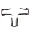 Adecuado para modificación de Ford Mustang 09-13, decoración de volante, parche antiarañazos de fibra de carbono ABS