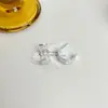 Pendientes de Aro con Raya Exquisita de Malla para Mujer, Tachuelas, Nicho, Alta Gama, Lujo Ligero, Versátiles, Personalidad, Temperamento, Pendientes Nuevos