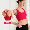 Top Esportivo com Costas Cruzadas, Alças Finas, Top para Yoga, Push-Up à Prova de Impacto para Treinamento de Corrida, Sutiã de Alta Intensidade de Secagem Rápida