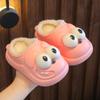 Zapatillas de Algodón Impermeables para Niños con Ojos Grandes Ropa de Abrigo de Invierno para Niñas Calientes Antideslizantes Zapatillas de Casa para Dedos del Pie Zapatillas para Bebé