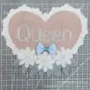Estilo coreano original de fábrica DIY lindo conejo amor lazo accesorios bordado para ropa accesorios joyería tridimensional