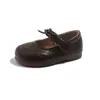 Sapatos de Couro da Moda para Meninas 2026 Outono Novo Estilo Mocassins Macios para Bebê Sapatilhas Baixas com Laço Princesa Exportação