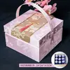 Caja de Regalo Roja Cuadrada Estilo Chino para Bodas, Caja Vacía Festiva de Mano, Caja de Dulces de Boda de Alta Gama, Caja de Regalo para Souvenir, Caja de Embalaje para Regalo
