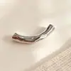 Comercio exterior transfronterizo manga de tubo doblado joyería DIY estilo minimalista superficie brillante tubo doblado tubo recto espaciador de agujero grande tubo de cuentas manga retención de color Zhongxing