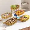Bandeja de frutas para a sala de estar, suporte de frutas de vários níveis, bandeja de lanches e uma cesta de frutas elegante e de alta qualidade