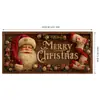 Decoração de porta de garagem de Natal, capa de porta com cena de Papai Noel e neve, cenário de atmosfera festiva externa, pano decorativo para pendurar