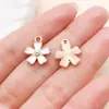 Colgantes de Gota de Aceite de Flor Blanca Pura Margarita Flor de Cerezo Rosa Crisantemo Aretes Pulsera Accesorios de Joyería al por Mayor